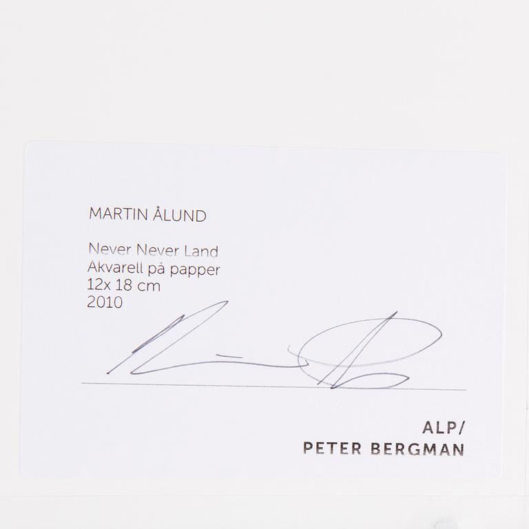 MARTIN ÅLUND,  akvarell på papper, 2010, signerad på etikett a tergo.