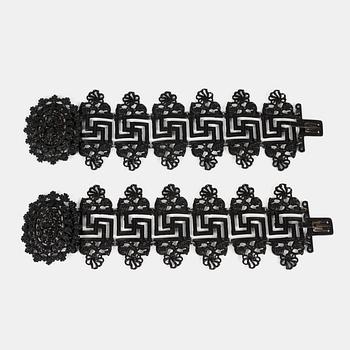 A pair of Berlin Iron (Berliner Eisen) bracelets. Germany, first half 19th century.