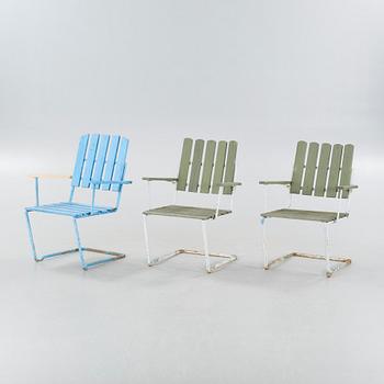 Three garden chairs, second half of the 20th century.