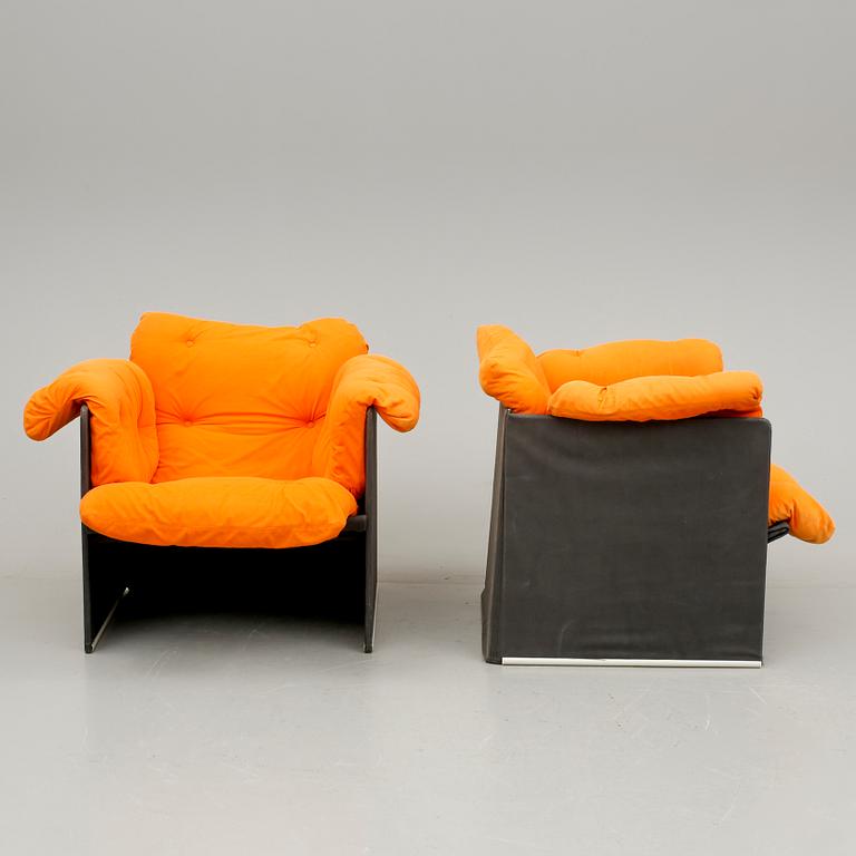 FÅTÖLJER, 4 stycken, troligen Danmark, 1970-tal.