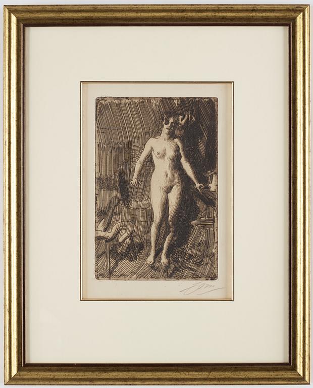 ANDERS ZORN, etsning, 1901, signerad med blyerts.