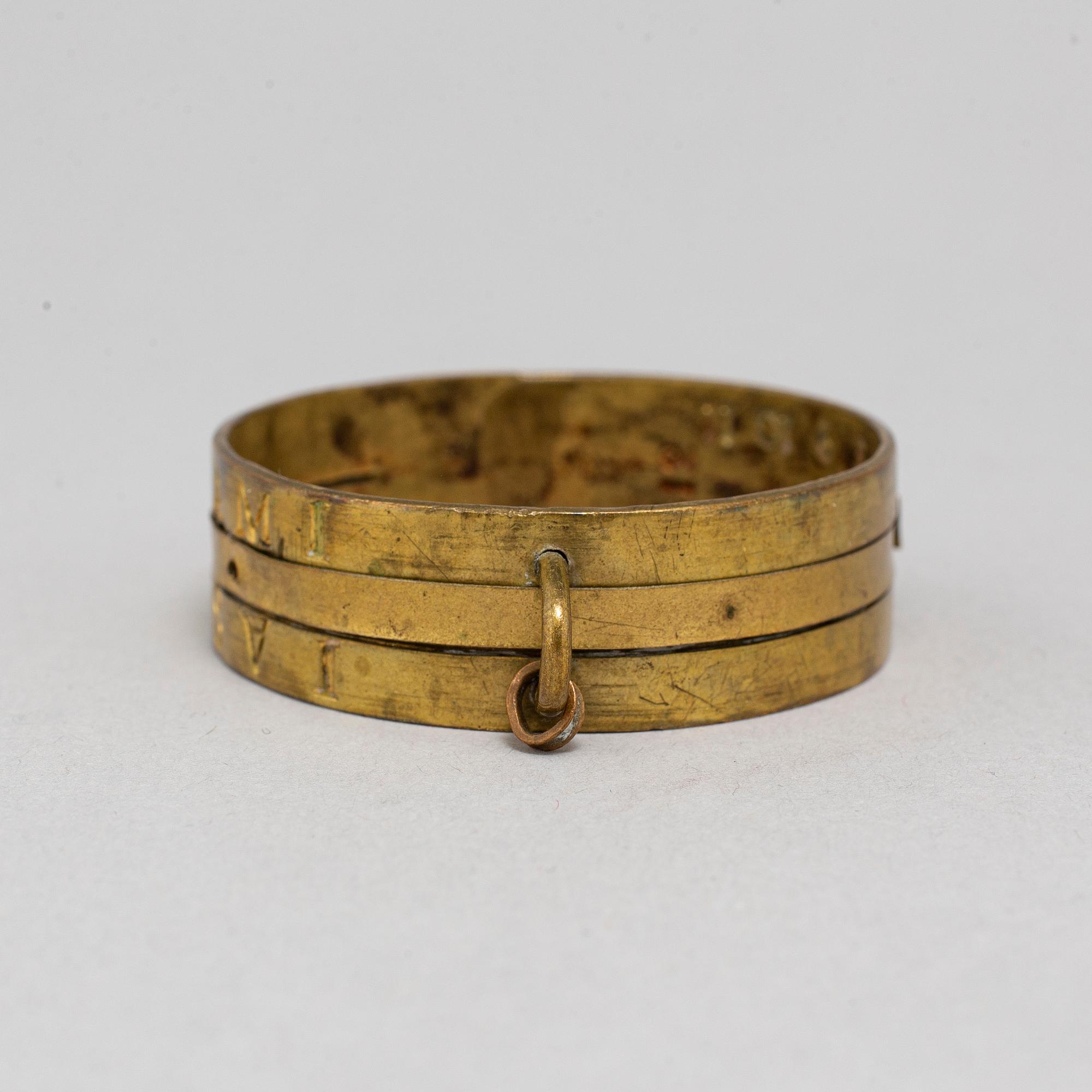 SOLRING, mässing, 1800-tal.