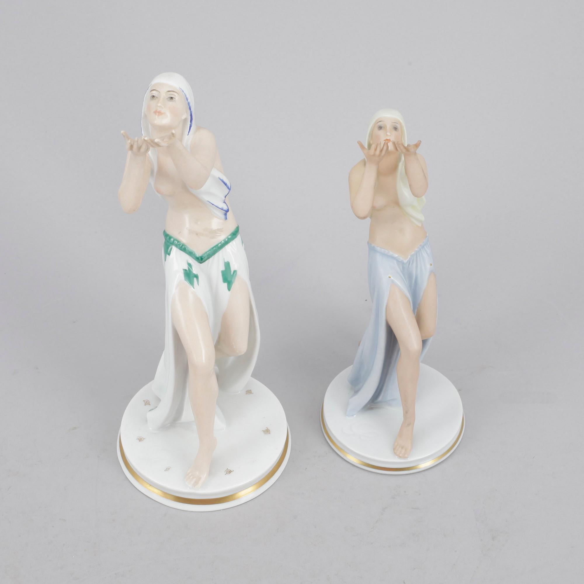 FIGURINER, 2 st, porslin, Rosenthal, Tyuskland.