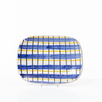 Stig Lindberg, a faience dish, Gustavsberg Studio.