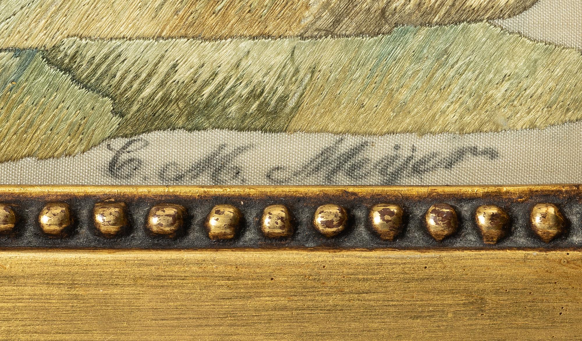 An Empire silk embroidery, signed C. M. Meÿer, early 19th Century.