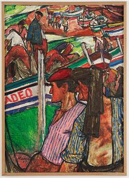 Eerik Haamer, Motif from the fishing village of Nazaré, Portugal.