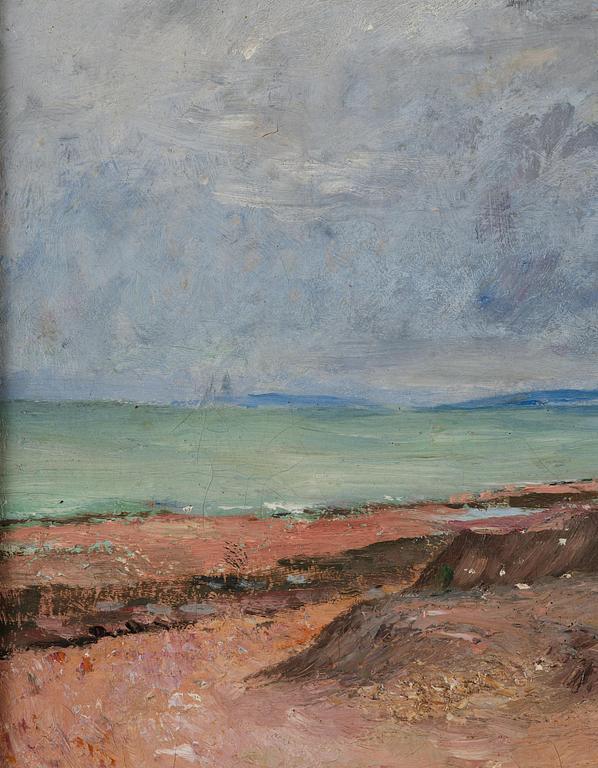 Carl Fredrik Hill, "Jordkällare med figur, Luc-sur-Mer".