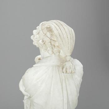 SKULPTUR, troligen alabaster, 1900-talets början.