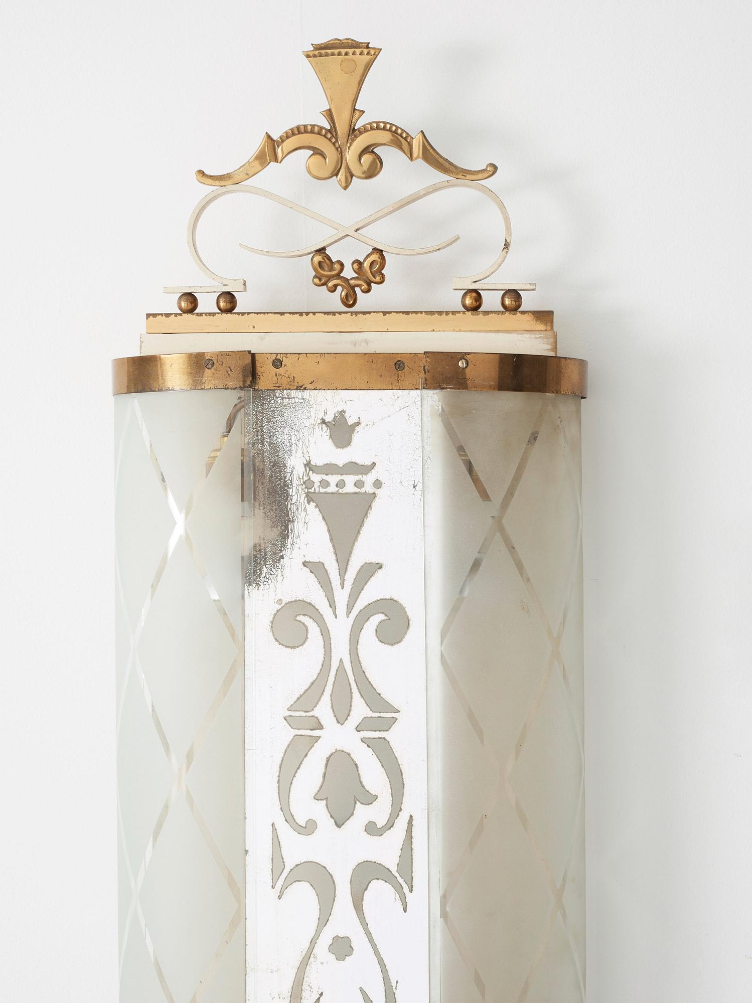 A pair of Swedish grace wall sconces, 1930's.