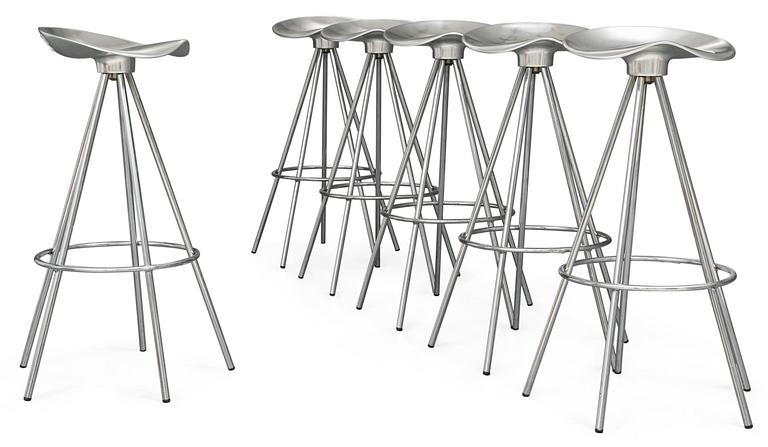 A set of six Pepe Cortés barstools "Jamaica" by Amat.