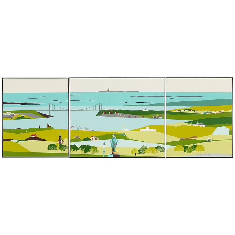 Franco Costa, triptych, "Magnificent Gothenburg", triptych.