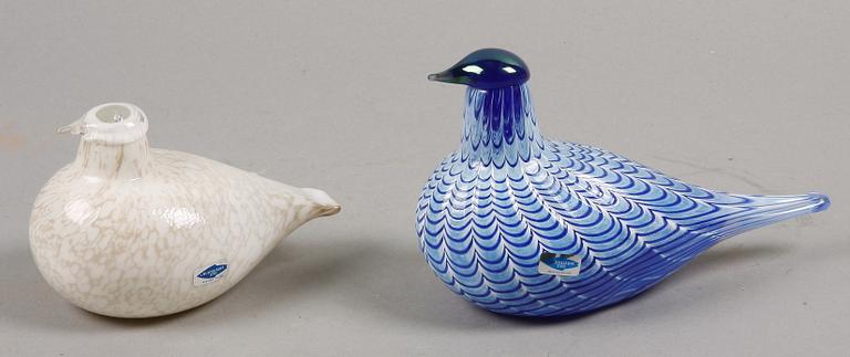 FIGURINER, 2 st, glas. Sig O. Toikka, Nuutajärvi.