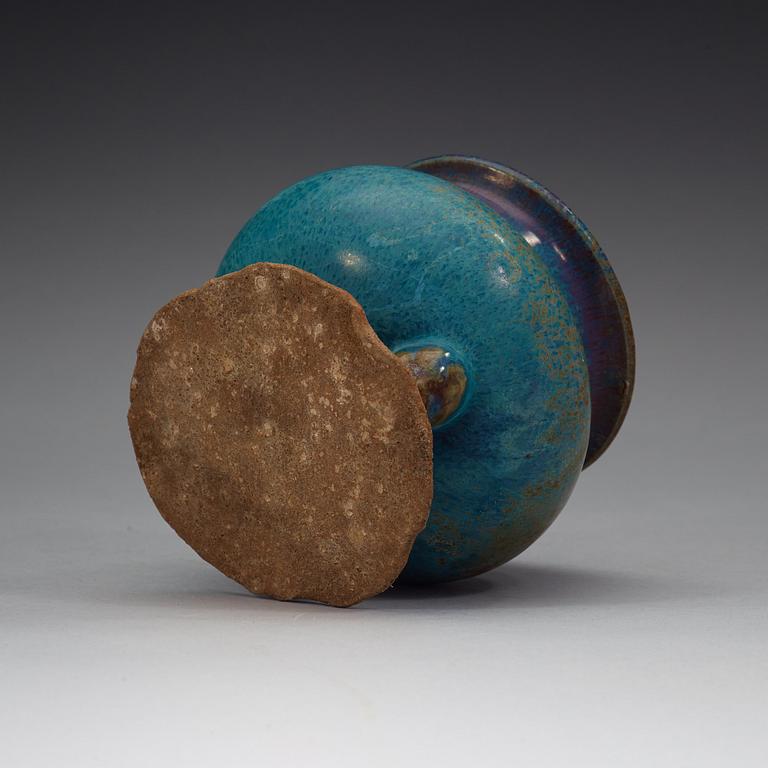 A Chün glazed tripod censer, Song dynasty (960-1279).