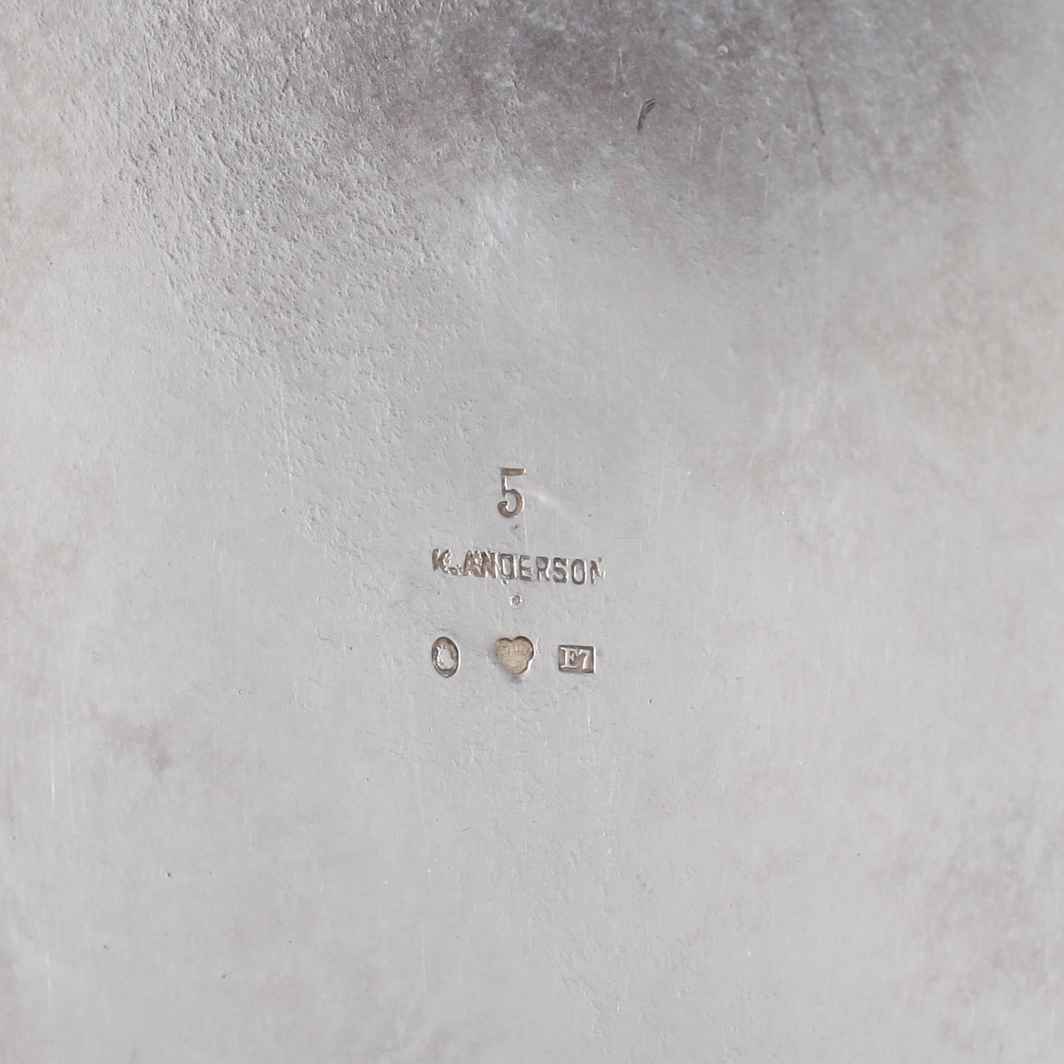 POKAL, silver, K Andersson, Stockholm 1907. Tot vikt 288 gram.