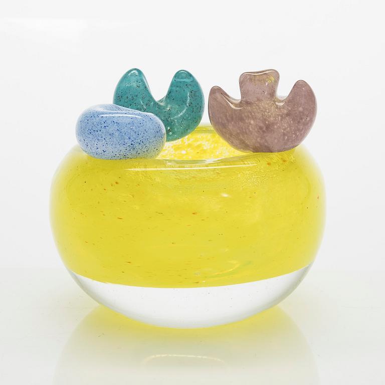 Tiina Nordström, taidelasi, signeerattu Tiina Nordström, Iittala.