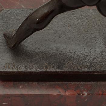 BORDSUPPSATS, marmor och brons, empiretyp, 1800-tal, bär otydl. signatur.