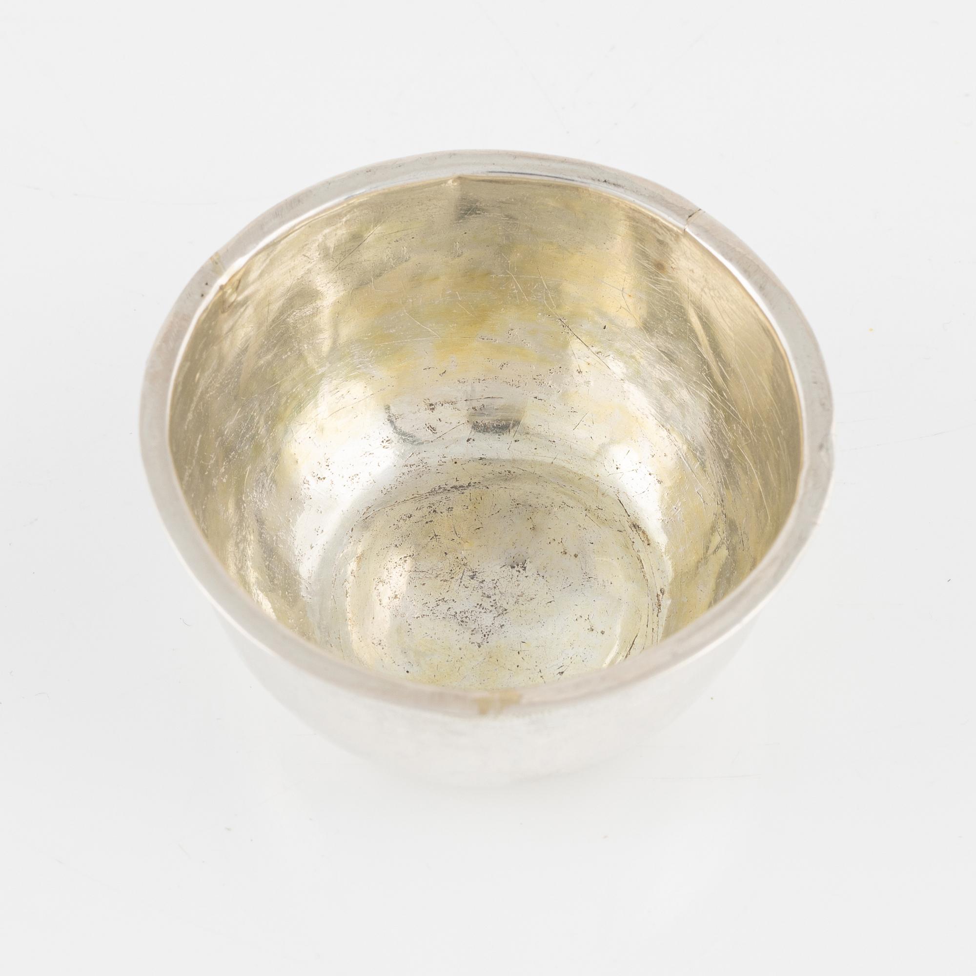A Swedish Parcel-Gilt Silver Tumbler, mark of Johan Wennerwall, Göteborg 1766.
