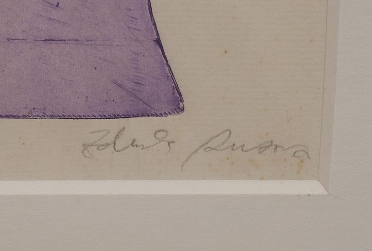 ZDENKA CALMEYER RUSOVA , färgetsning, signerad och numrerad 3/5.