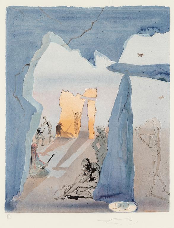 SALVADOR DALÍ, lithograph in colours, signed and numbered 80/125.