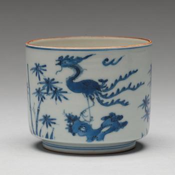 A Japanese blue and white bowl, 19th Century.