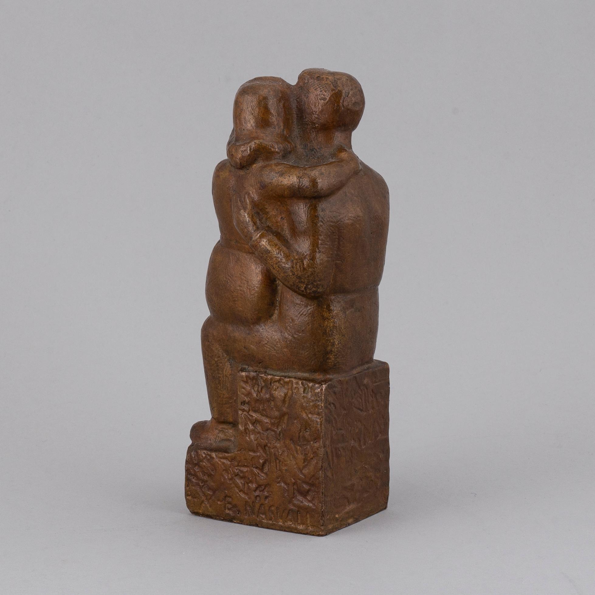 EMIL NÄSVALL, skulptur, brons, signerad E. Näsvall.