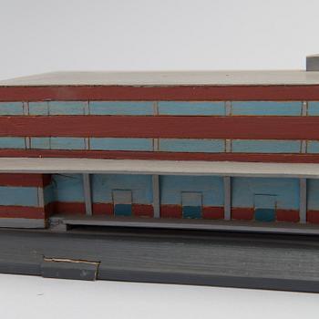 ERKKI HUTTUNEN, arkitekturmodell, Alkos fabriker i Rajamäki, Finland 1934.