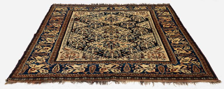 An antique Qashqai rug, South Persia, c. 189 x 142 cm.