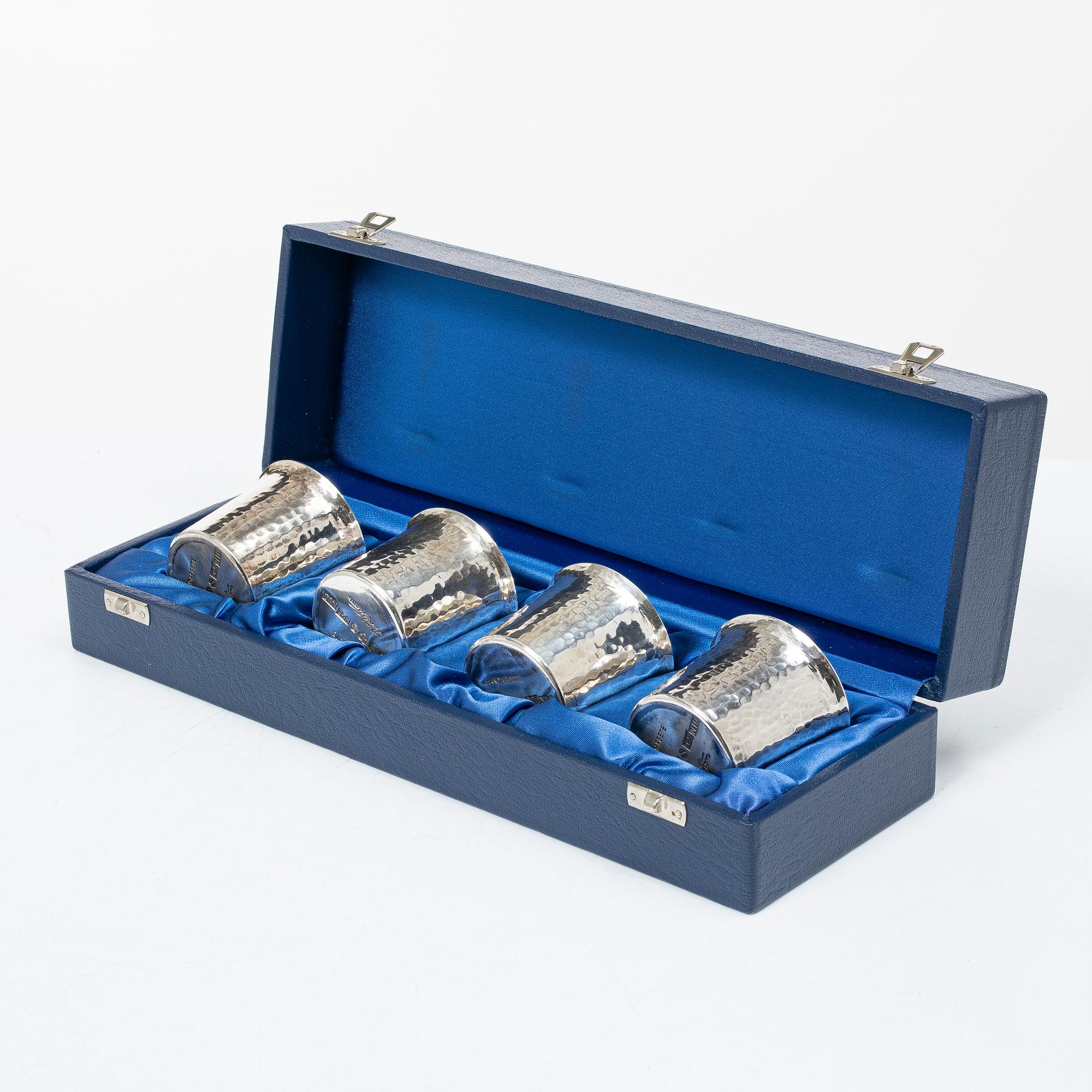 Lennart Råström, Four silver cups, CG Råström, Stockholm 1987.