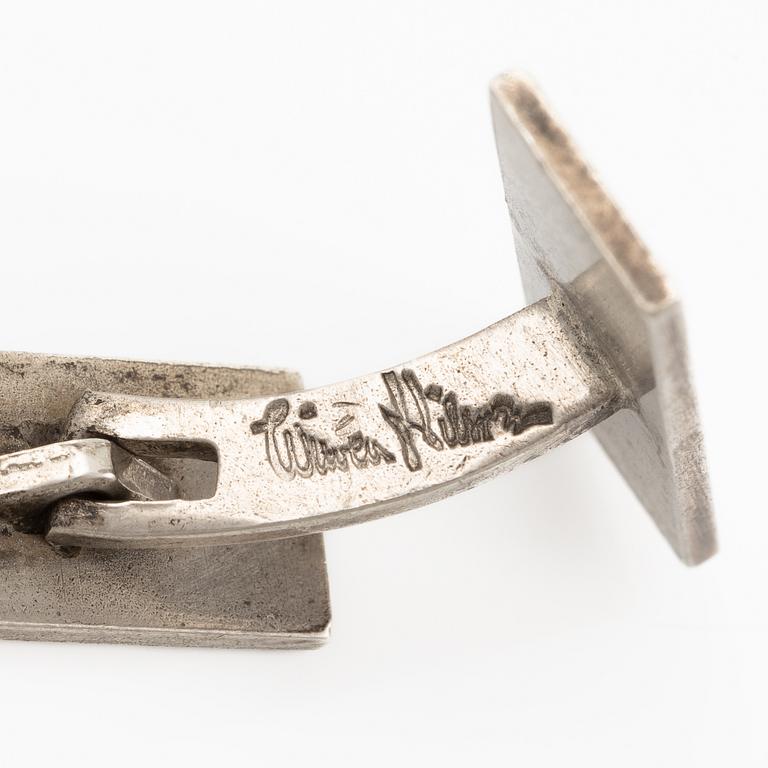 Wiwen Nilsson, cufflinks, a pair of silver, Lund 1938.