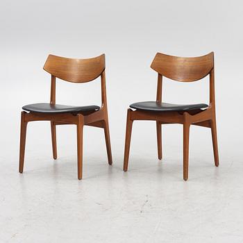 Funder-Schmidt & Madsen, six chairs, Odense, Denmark, 1950s/60s.