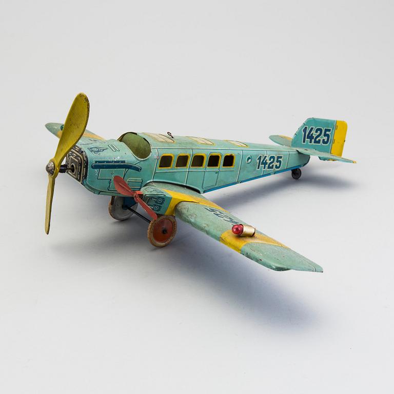 A tinplate Tipp & Co airplane, Germany, 1930s.