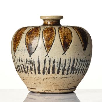 Anders Bruno Liljefors, a stoneware vase, Gustavsberg Studio, 1952.