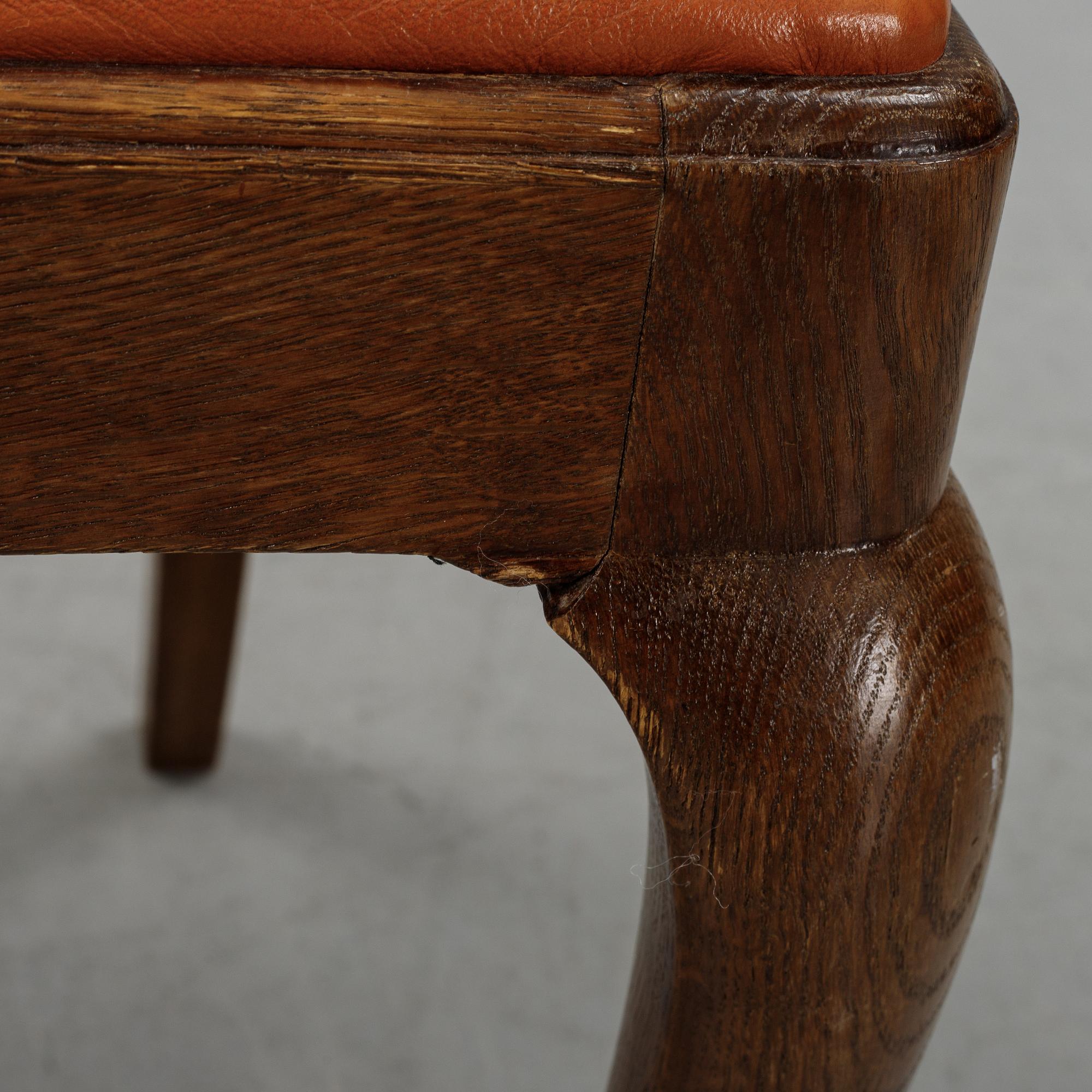 A set of six early 20th century  rococo-style chairs.