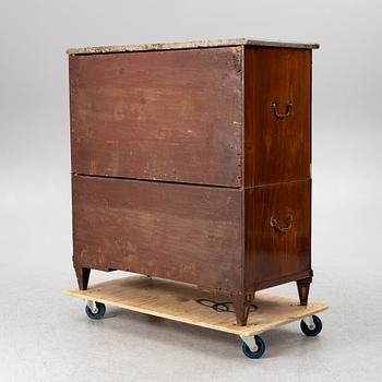 Secretary, late Gustavian, late 18th century, signed.