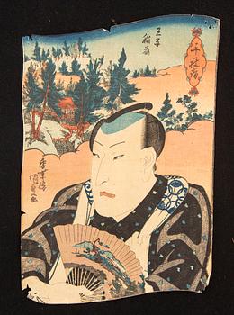 A Japanese colour woodblock print, Utagawa Kunisada, 19th Century.