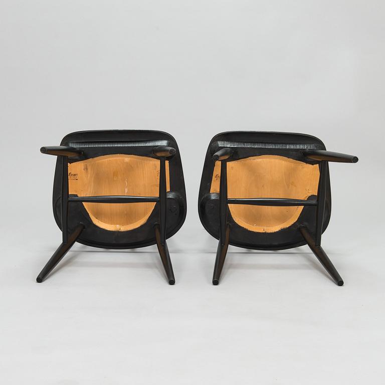 Ilmari Tapiovaara, Three "Fanett" chairs for Edsby verken. 1950/60s.