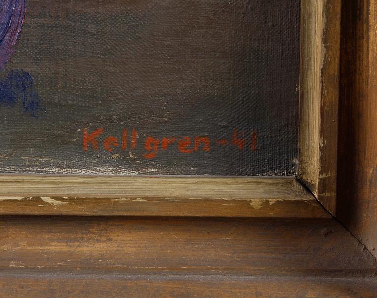 KELLGREN, CARL. Olja på pannå, sign. o dat -41.