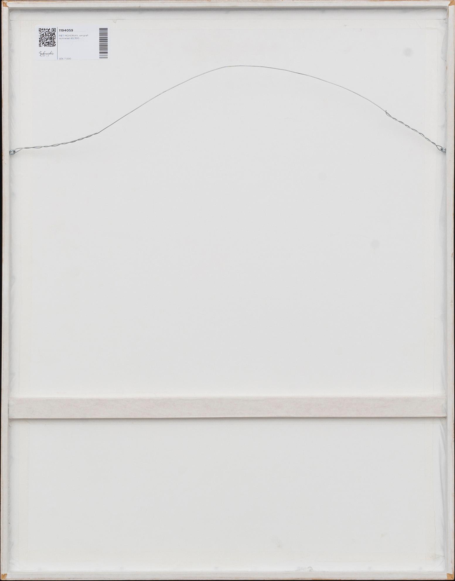 PIET MONDRIAN, serigraph numbered 80/30.