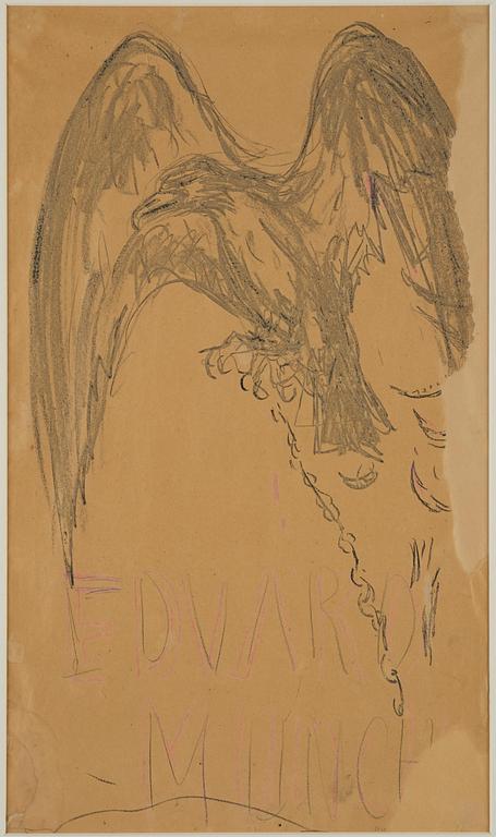 Edvard Munch, Study for "Exhibition poster. Tethered eagle", a pair.