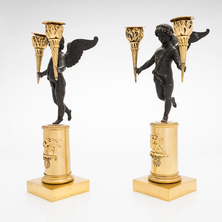 A pair of early 20th-century candelabras.