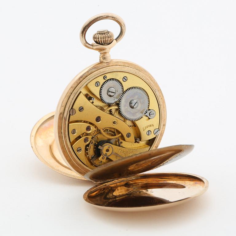 POCKET WATCH, hunting case, 47 mm,