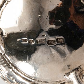 SALTKAR, 4 st, silver. 1 st Auran Kultaseppä Åbo 1988, 3 st med finska kontrollstämplar Tarkiainen Helsingfors 1962.