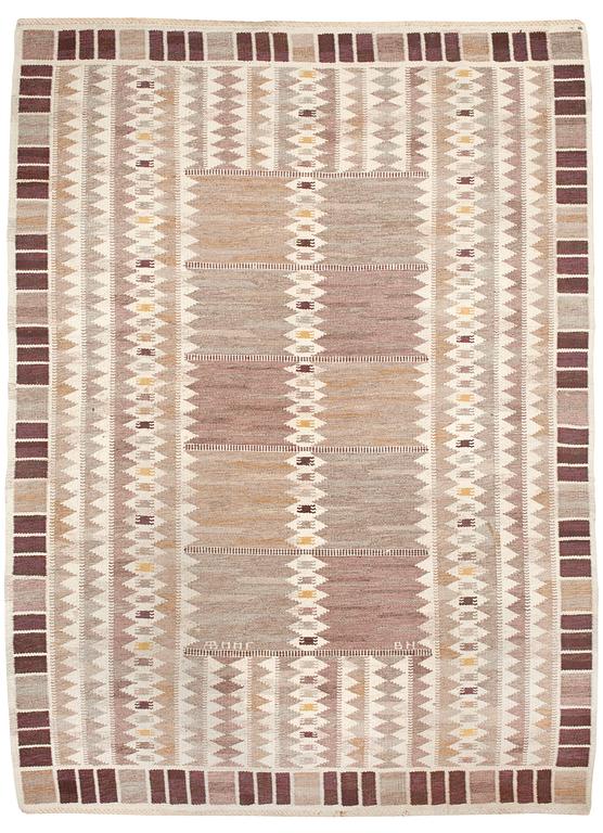 CARPET. "Salerno grå" ("Kristianstad"). Flat weave (rölakan). 262 x 194  cm.