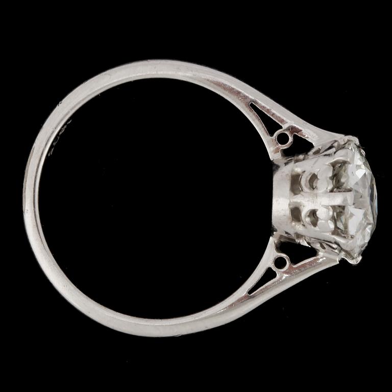 RING, gammalslipad diamant, ca 2 ct.