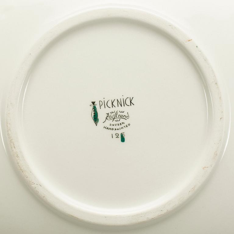 SKÅLFAT, flintgods. "Picnick" Marianne Westman, Rörstrand.