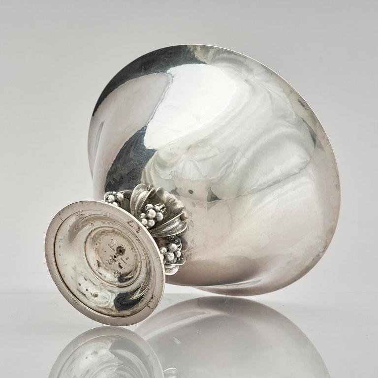 Georg Jensen, a sterling silver centrepiece bowl, model no. 775, design Harald Nielsen, Copenhagen 1933-1944, Swedish Import mark.