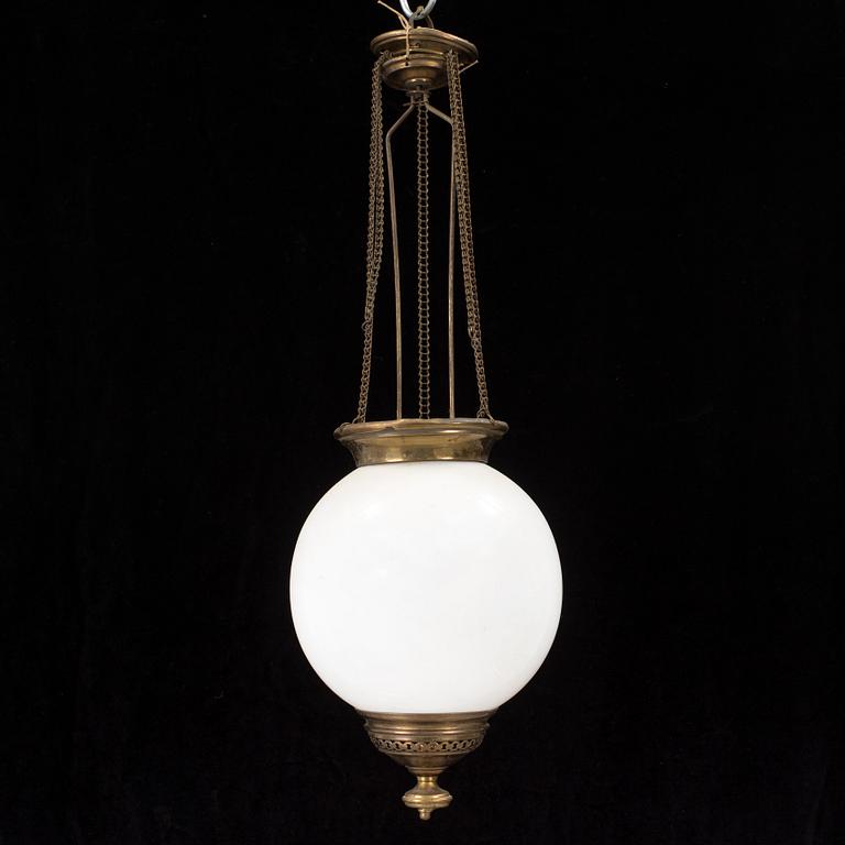 A ceiling lamp, circa 1900.