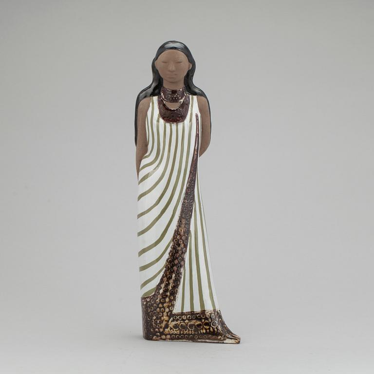 FIGURIN, delvis glaserat stengods, Mari Simmulson, Upsala Ekeby, 1962-1965.
