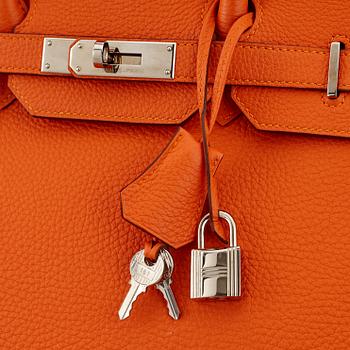 HERMÈS, Orange feu togo leather 'Birkin 35', 2015.