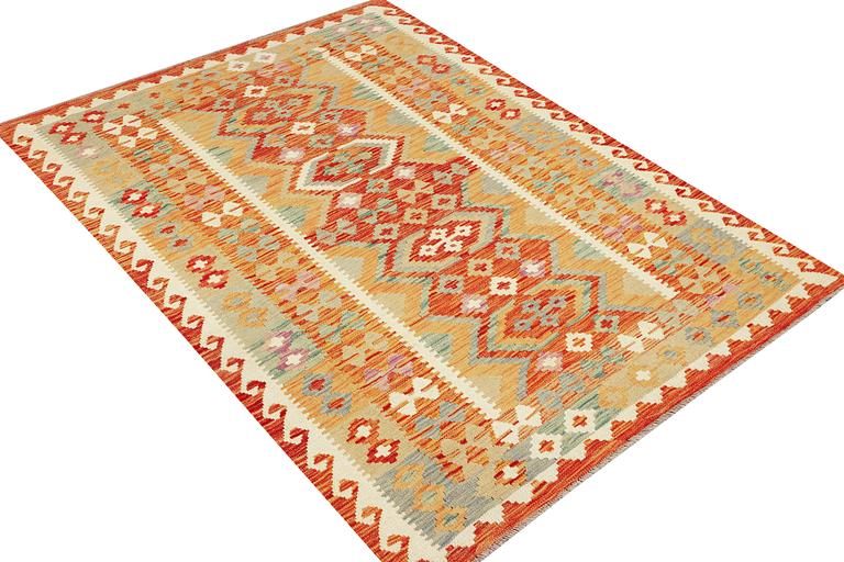 An Afghan Kilim rug, c. 200 x 150 cm.
